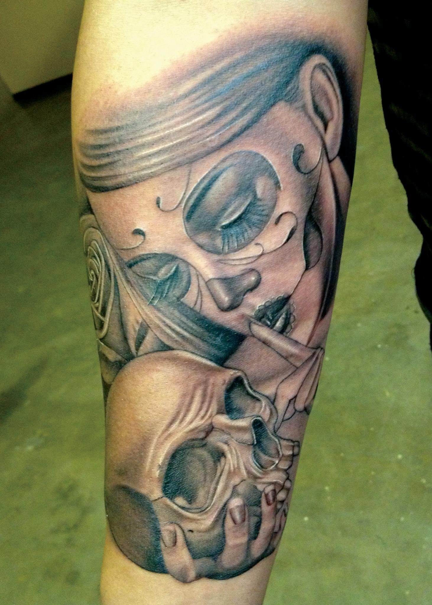 Color tattoo artwork by Blindside Tattoo