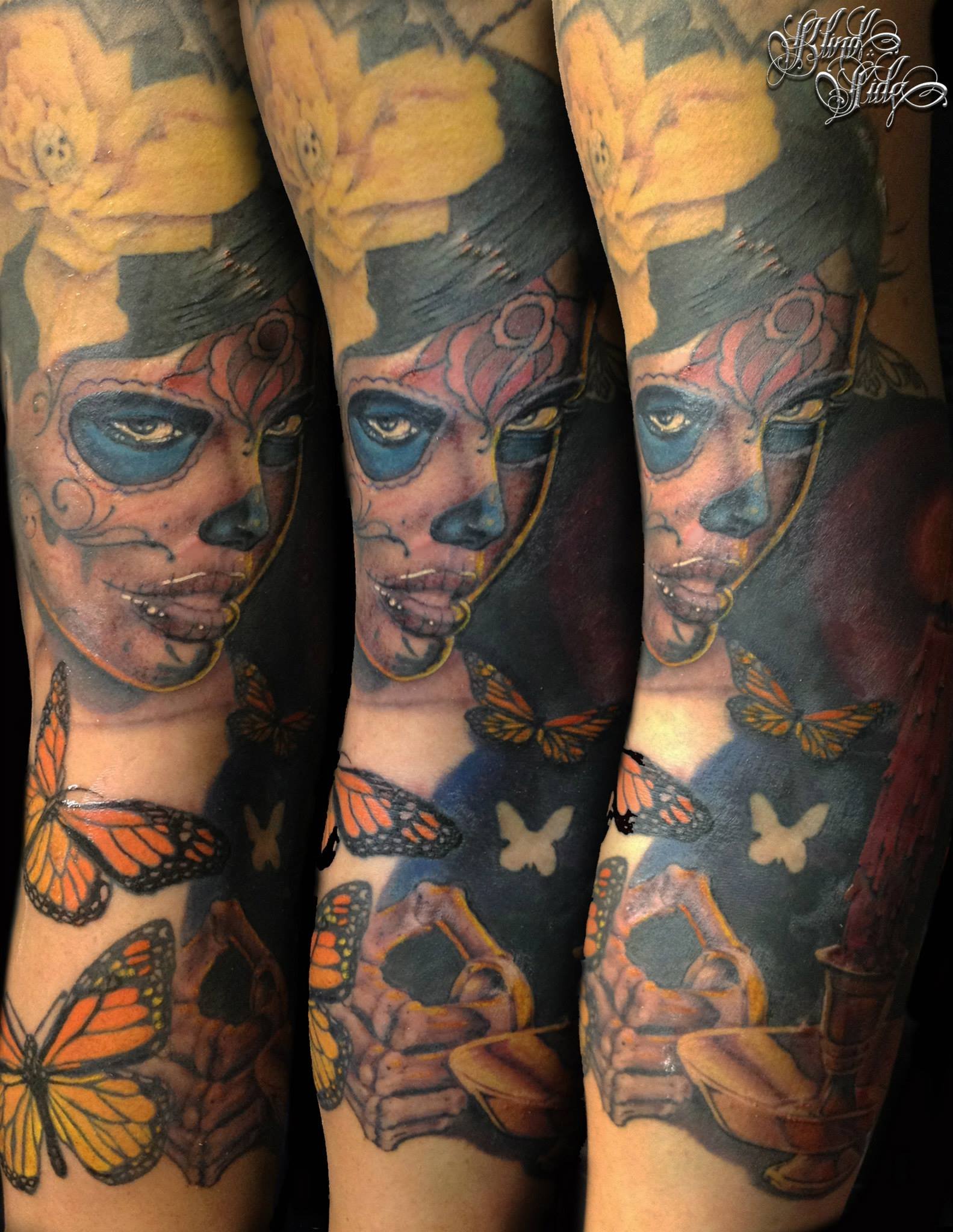 Color tattoo artwork by Blindside Tattoo