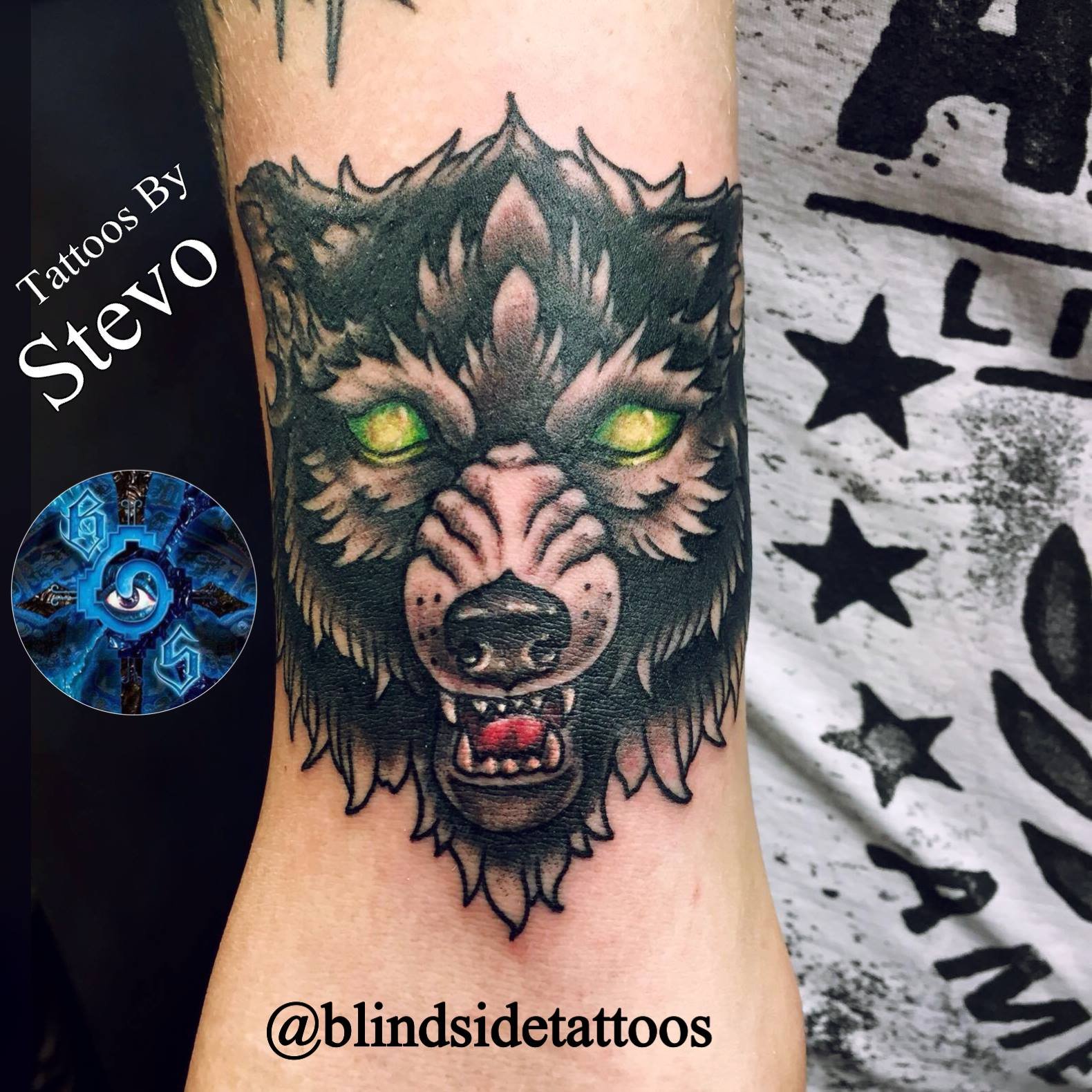 Color tattoo artwork by Blindside Tattoo