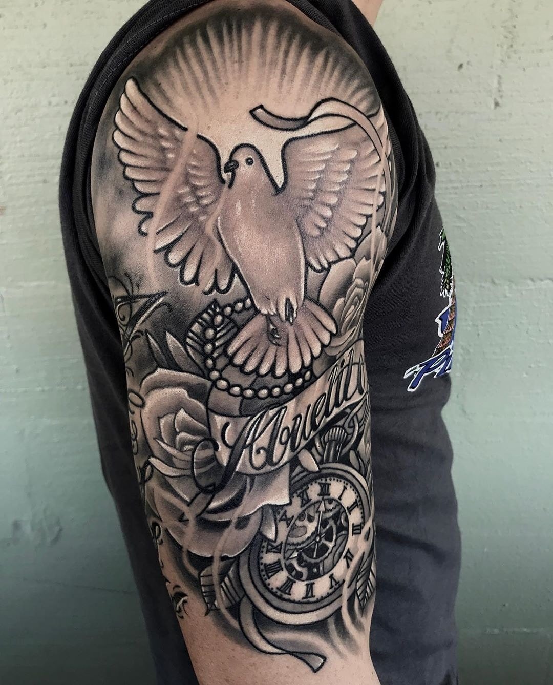 Black & grey tattoo artwork by Blindside Tattoo
