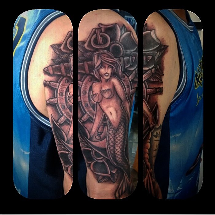 Color tattoo artwork by Blindside Tattoo