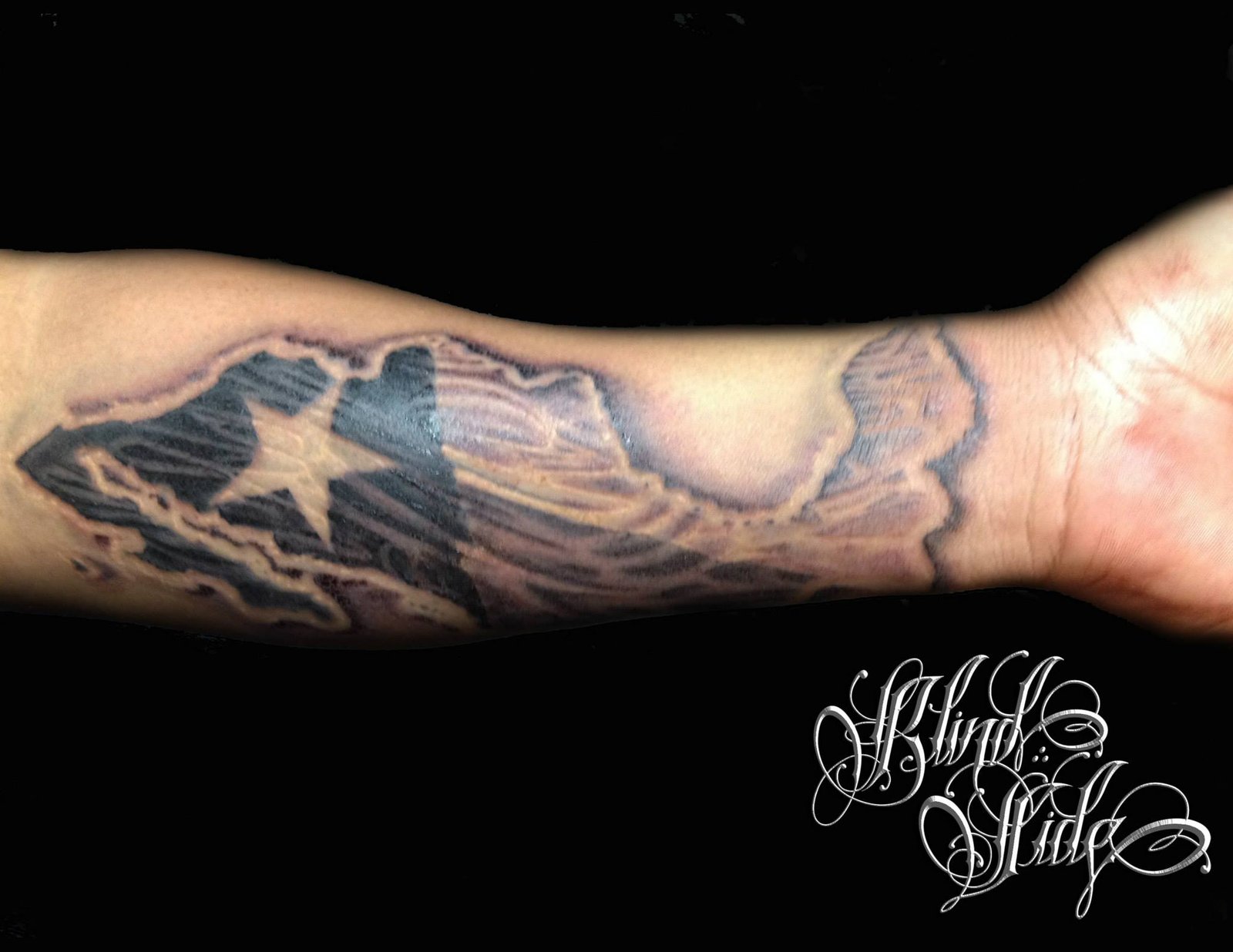 Black & grey tattoo artwork by Blindside Tattoo