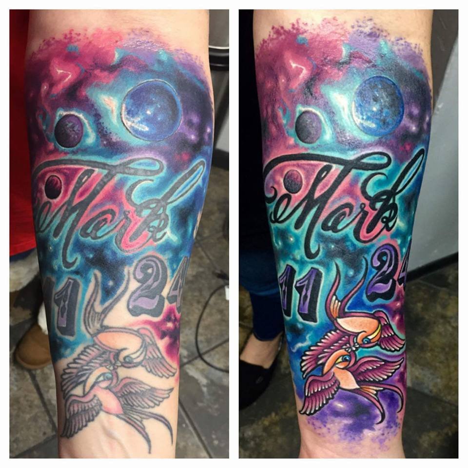 Color tattoo artwork by Blindside Tattoo
